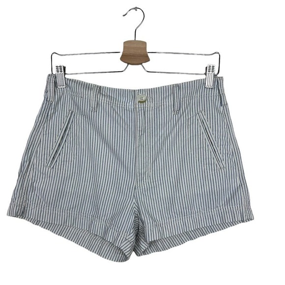 American Eagle Railroad Striped Shorts Size 6 - Picture 1 of 11
